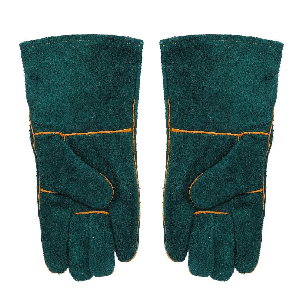2 pcs Thickened Layer Animal Handling Gloves Long Sleeve Pet Care Gloves Pet Grooming