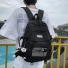 [ZESU] Korean BackpackLarge Capacity Casual Bag  Student BagSchool BagCommuter Basket Bag (Black)