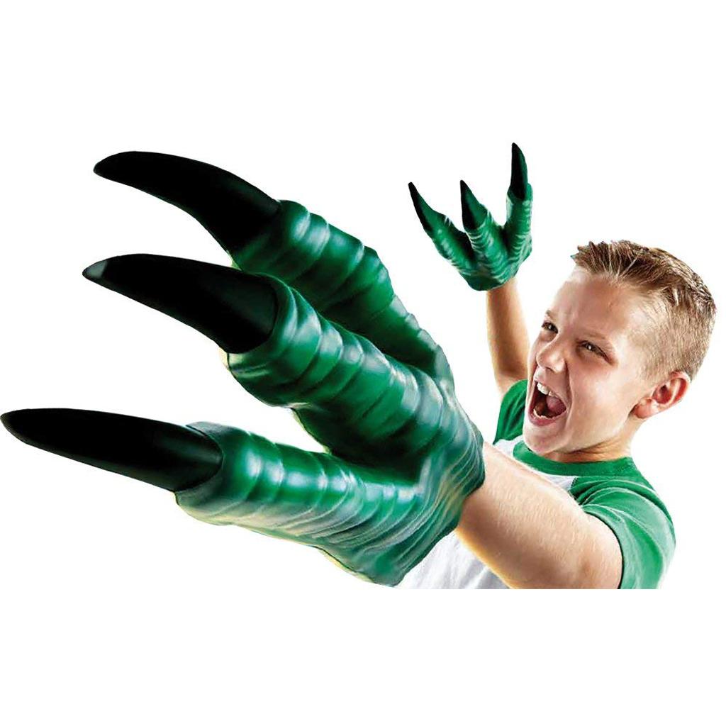 Dinosauří rukavice Hračka Hnědé loutkové rukavice Realistické dračí drápy Monstrum Cosplay pro Halloweenskou párty