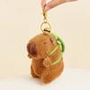 Capybara Plush Keychain Cute Bag Pendant Creatuve Fluffty Animals Keyring Kawaii Stuffed Doll Keychains Birthday Gift