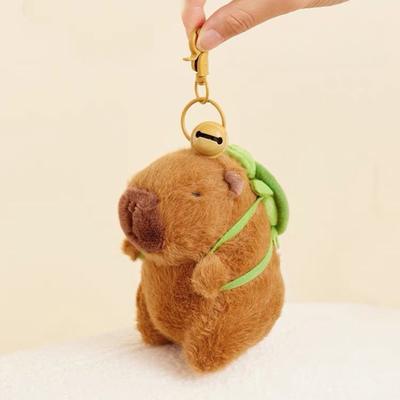 Portachiavi di peluche Capibara, ciondolo per borsa carino, portachiavi con animali soffici e kawaii, regalo di compleanno