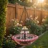 Household Solar Fountain Floating Water Feature Hummingbird Bathing Bowl  Outdoor Use
