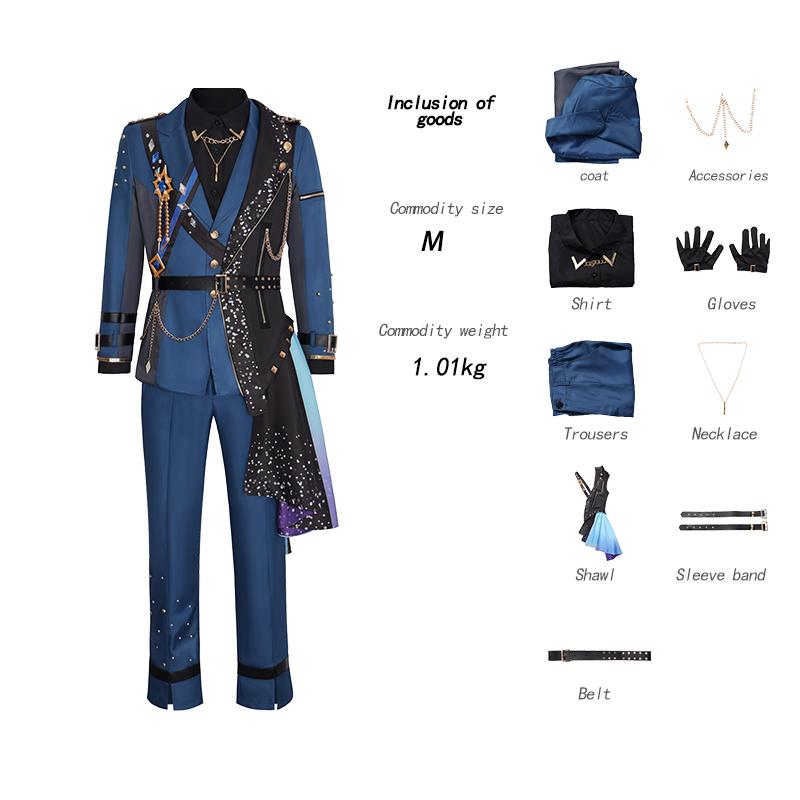 

Звезды ансамбля! Shine The Stars Кайто Сена Изуми Сазанами Дзюн Сакасаки Нацумэ Костюм для косплея Кос Игра Аниме Вечеринка Форма 2XL 60-65kg чёрный