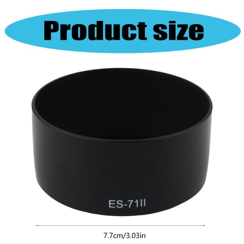 ES71 II Lens Hood Shade For EF50mm F/1.4 50F1.4USM Camera Lens Sunshades Prevents Flare And Protects From Shocks