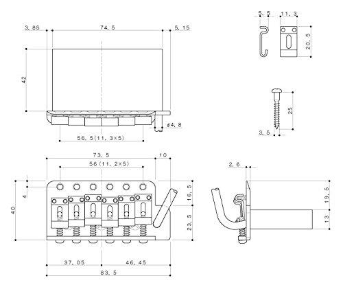 GOTOH Guitar Tremolo Unit, Chrome (PGE101TSC) GE101TSC
