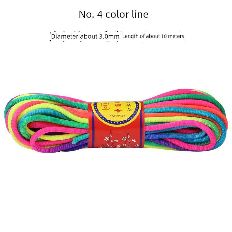 

Праздник Драконьих Лодок Разноцветная Веревка Детский Сделай Сам Ручной Работы Радужный Цвет Линия Браслет Наручный Шнурок Плетеная Веревка Нет. 5 линий 7 шнурков Line 4 Color 10 m