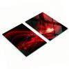 Set of Two Decorative Glass Kitchen Boards Abstract 2X40X52 Cm