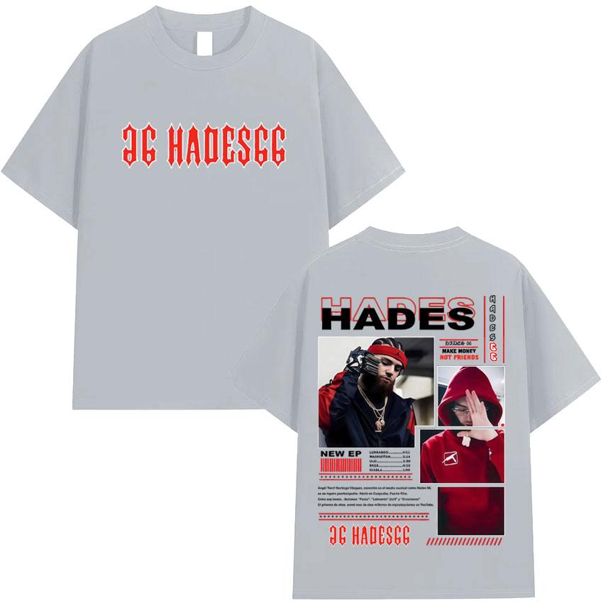 Rapper Hades66 New Merch T Shrit Aesthetic Sports Oversized Tshrit Summer Pop Cotton Hipster Mens Tshirt Y2K Clothes Fans Gift