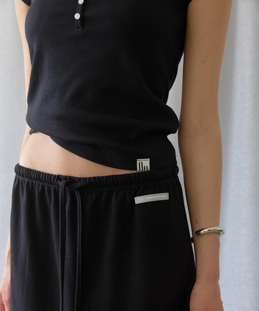 Eopaeleolakaibeu Enter Half Sleeve Button Tee - Black