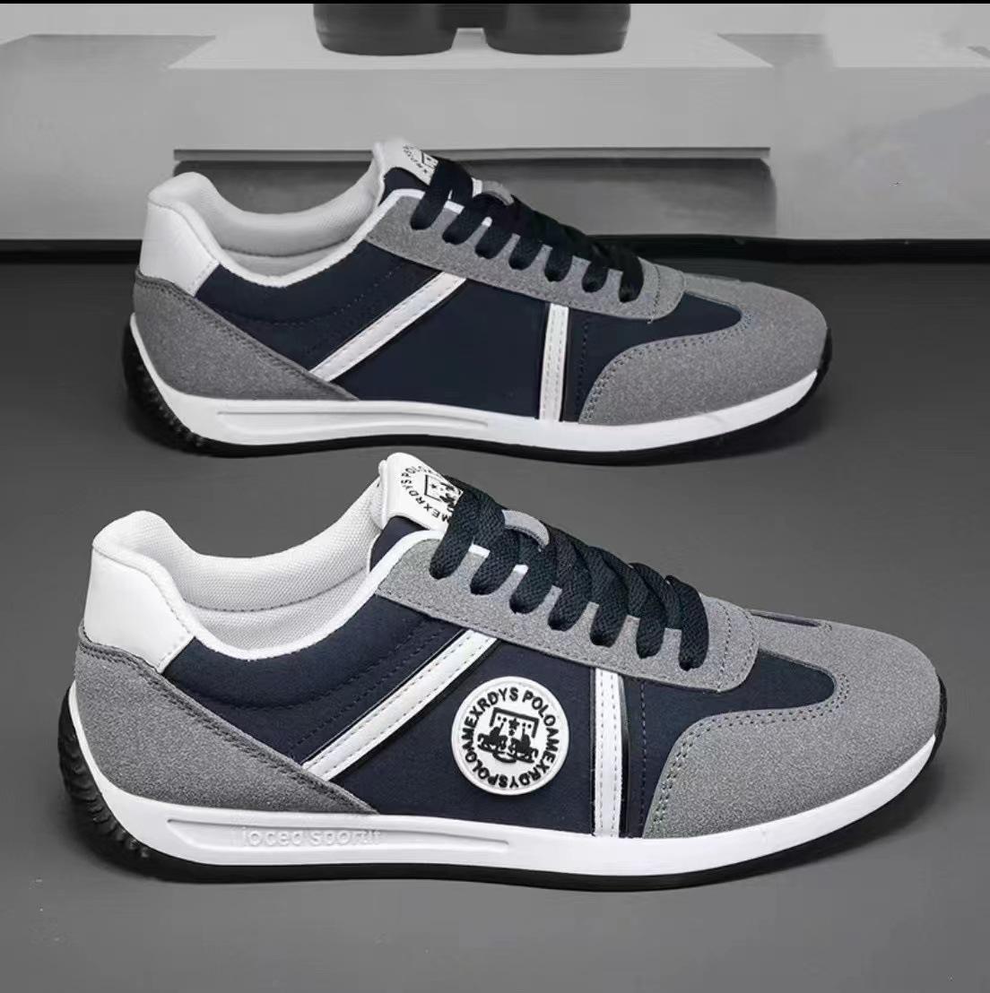 

Shoes Men s breathable soft-soled Forrest Gump shoes 2025 Korean version of fashion running sports shoes Men s flat-soled men s shoes 39 серо голубой