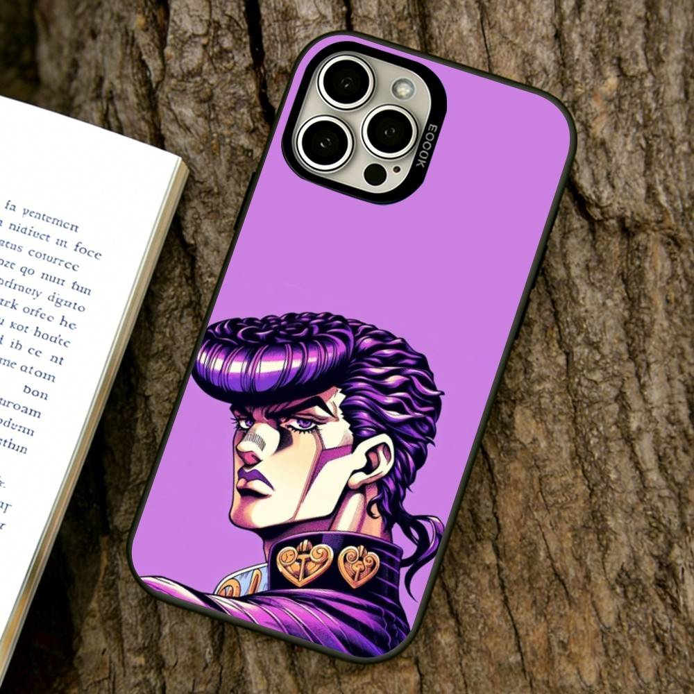 JoJo's Bizarre Adventure Handyhülle Für iPhone 17,16,15,14,13,12,11 Plus,Pro Max,XS,Bunte Silber Schwarz Hülle