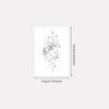High-End Romantic Simple Small Fresh Moon Plain Flower Star Fringed Line Tattoo Sticker