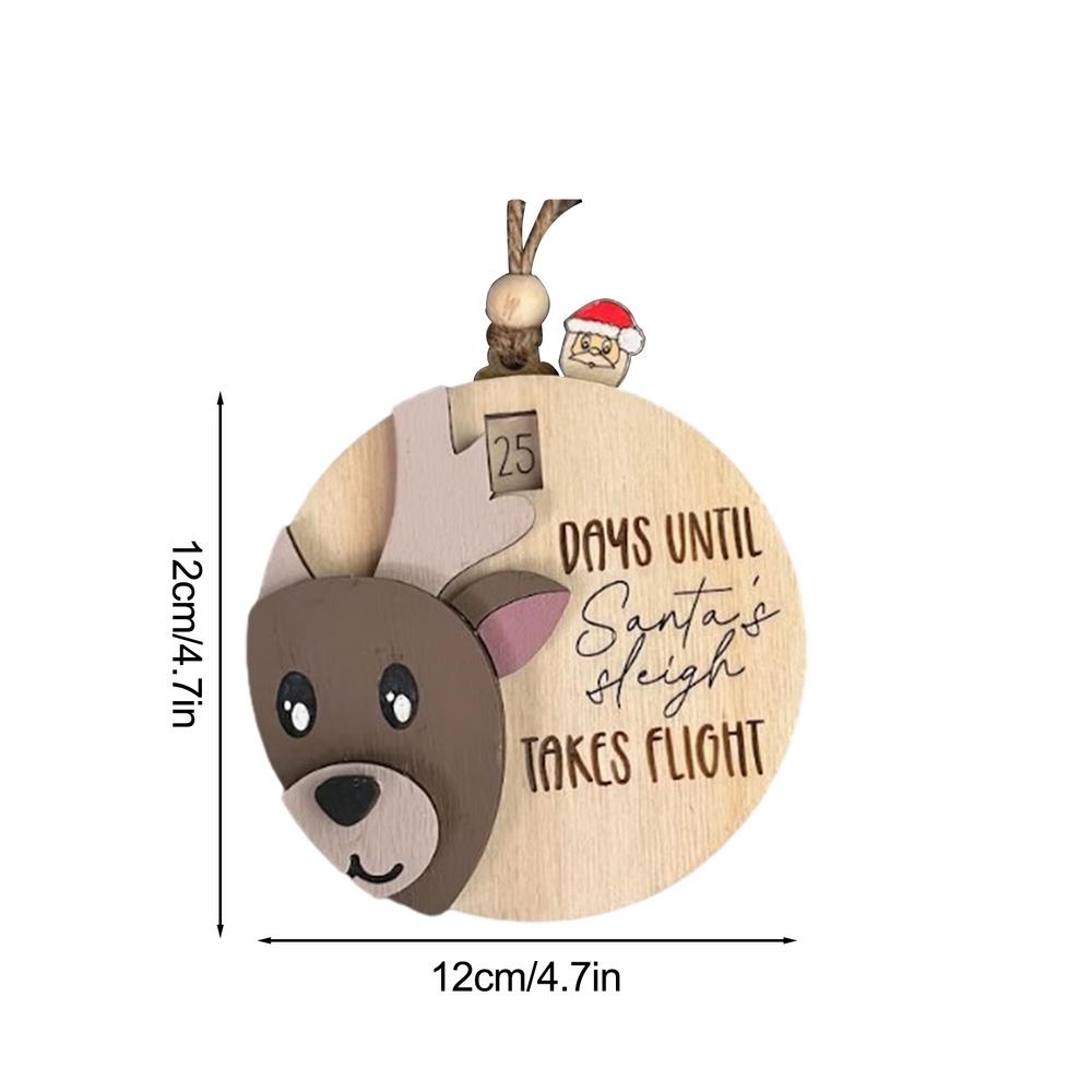 Christmas Countdown Decoration 25 Days Christmas Countdown Pendant 3D Winter Decoration Sliding Ornament For Home Decoration