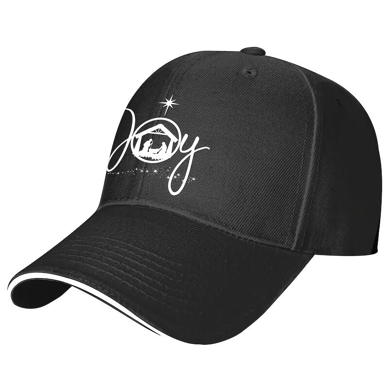 Christian Nativity Joy Baseball Cap Polyester Breathable Christmas Casual Adjustable Faith Hat Unisex Hat