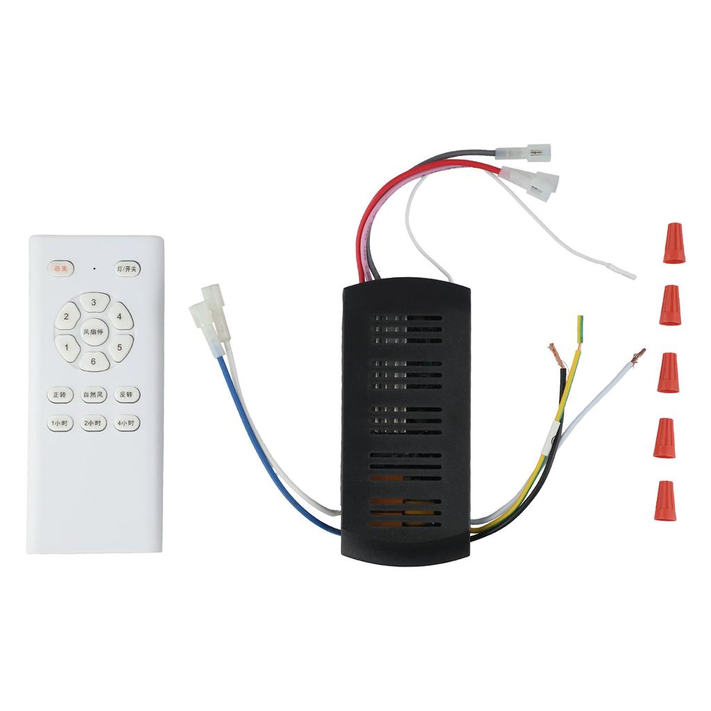 6 Speed Dimmer Receiver Kit Ceiling Fan DC Output Control Dimmer Receiver Remote Control Distance Battery Powered