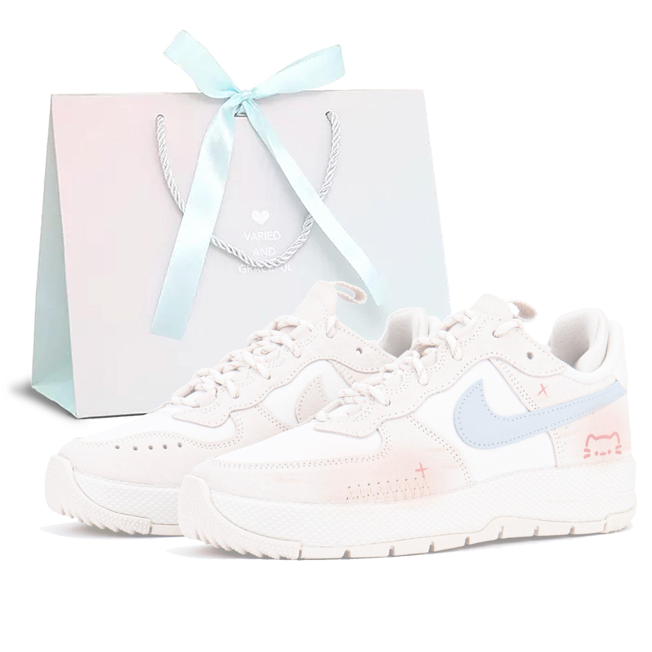 

Nike Air Force 1 Cute Blue Meowth Suede Abrasion Resistant Slip Resistant Low top Skateboard Shoes Women s Pink DD8959-100(Team1671-S-BOX) 38.5