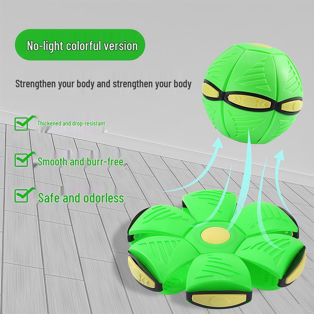 Glowing Flying Saucer Step-On Deformation Bouncy Ball - Interactive Parent-Child Toy