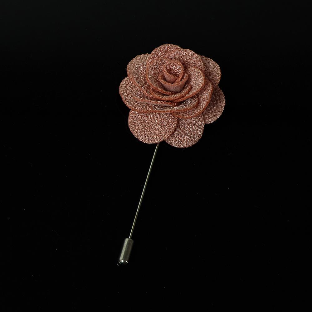 Colorful 4cm Rose Flower Brooches Red Pink Fabric Women Men Coat Pins Groom Wedding Party Breastpin Simple Suit Accessory Gift
