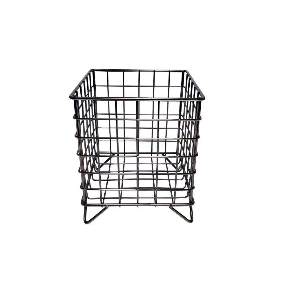 Square Basket Black Silver Pink Makeup Sorting Storage Pen Holder Desktop Basket Storage Basket
