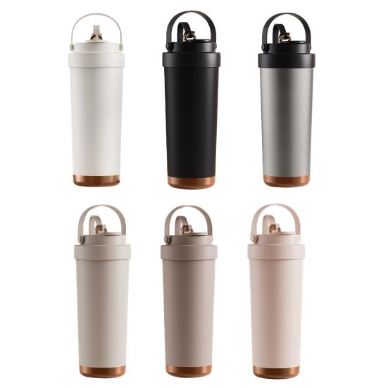 750ml Stainless Steel Thermal Cup Double Wall Vacuum Insulated Mug with Leak-Proof Lid Three-in-One Spout Design Coffee Cup