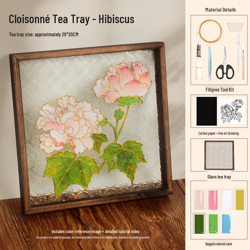 Jingtailan Cloisonné-Emaille Teeschale: Kulturelles handgemachtes DIY-Kit für das Mittherbstfest und Teambuilding