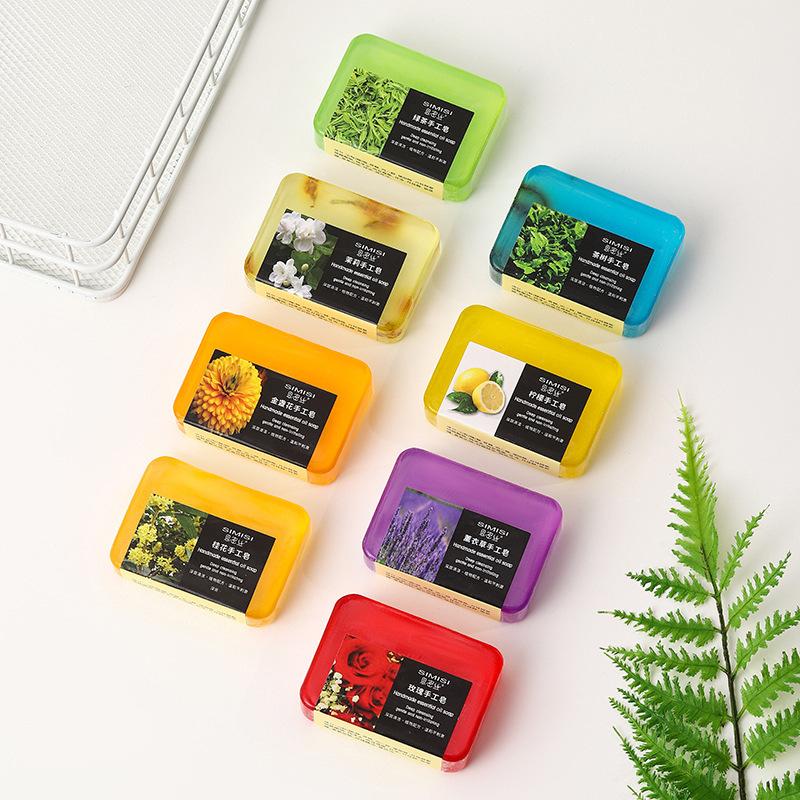Handmade Flower Scented Soap with Rose, Jasmine, Osmanthus and Lavender 80G for Cleaning and Moisturizing