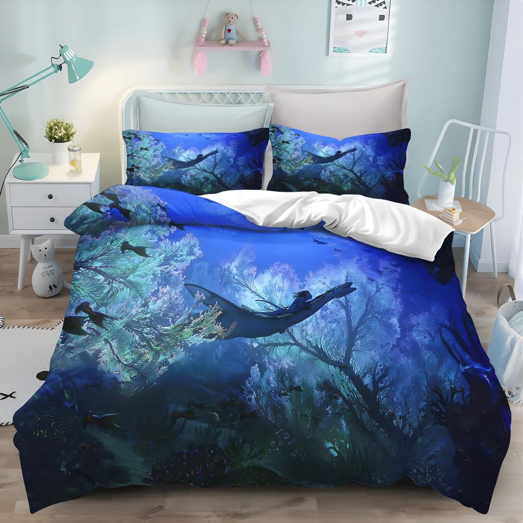 Avatar Cartoon Bedding Set Duvet Cover 100% Polyester Childlike Innocence Bedroom Decor Adult Gift