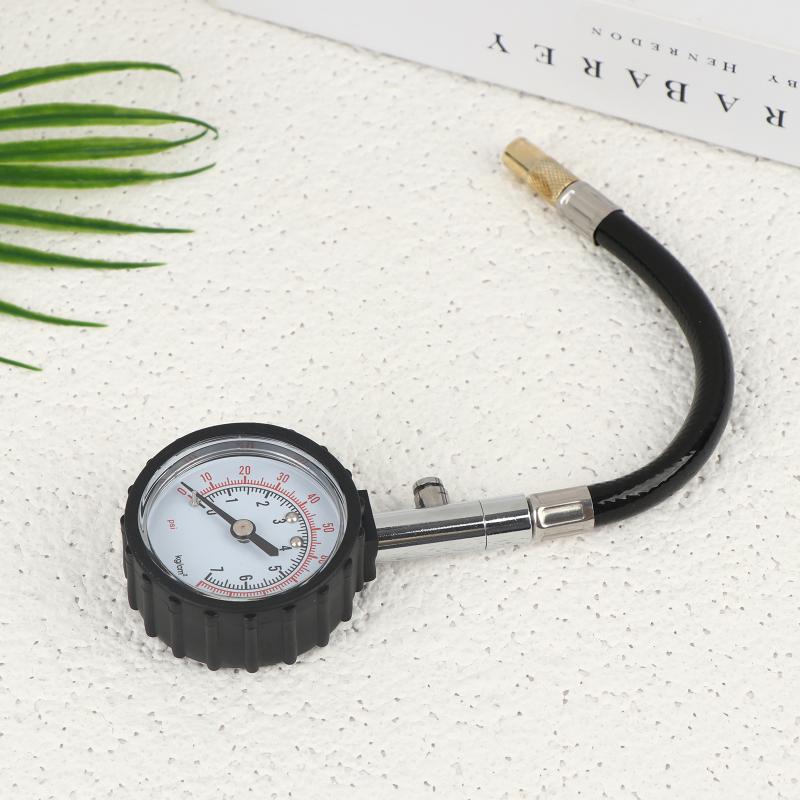 High Precision 100Psi Car Tyre Pressure Gauge Long Hose Tire Meter Detector For Auto Motorcycle Truck Tire Air Pressure Tester