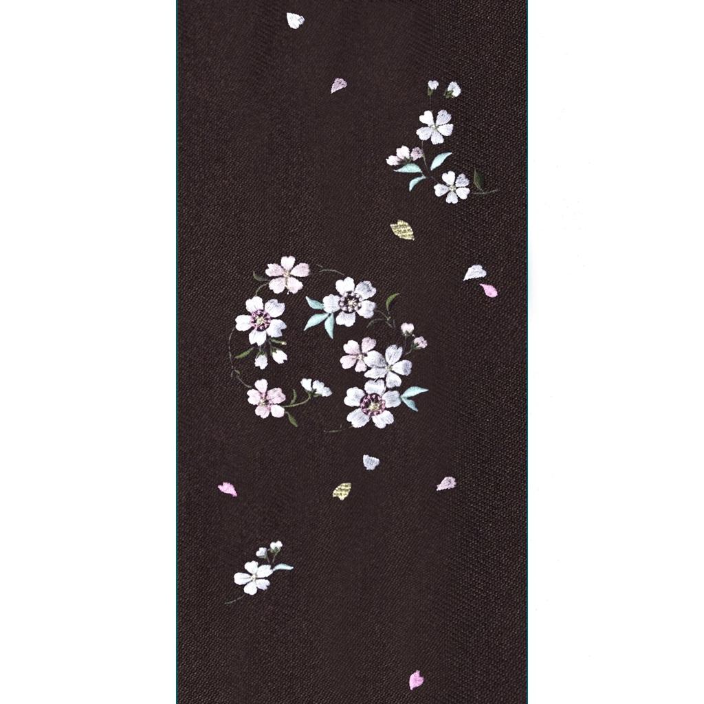 Hakama with Blurred Rose Bouquet and Cherry Blossom Crown for Women Deep Red [Kyoetsu] Embroidery, (LL, A)