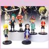One Piece 6pcs Role Pvc Toy Model Desktop Decoration Children Gift Christmas