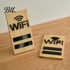 Desktop WiFi Password Display Wifi Sign Tabletop Wooden WIFI Wireless Network Customizable Board for Restaurant Supermarket Office Home Bar