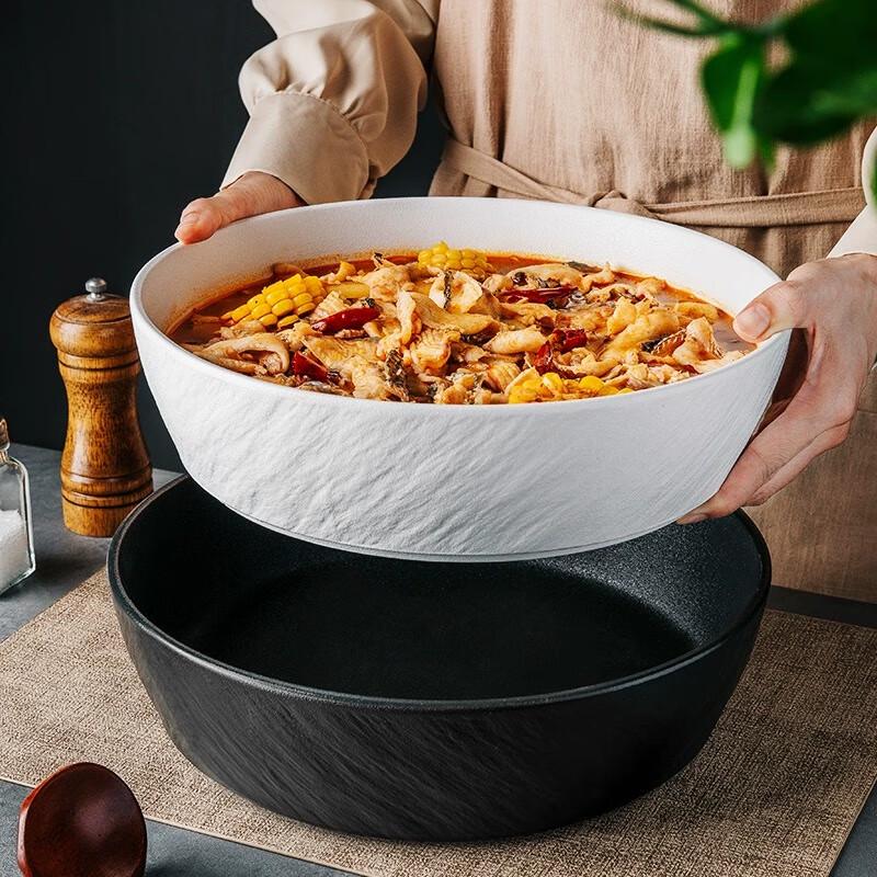Nordic Ceramic 12-inch Deep Serving Bowl