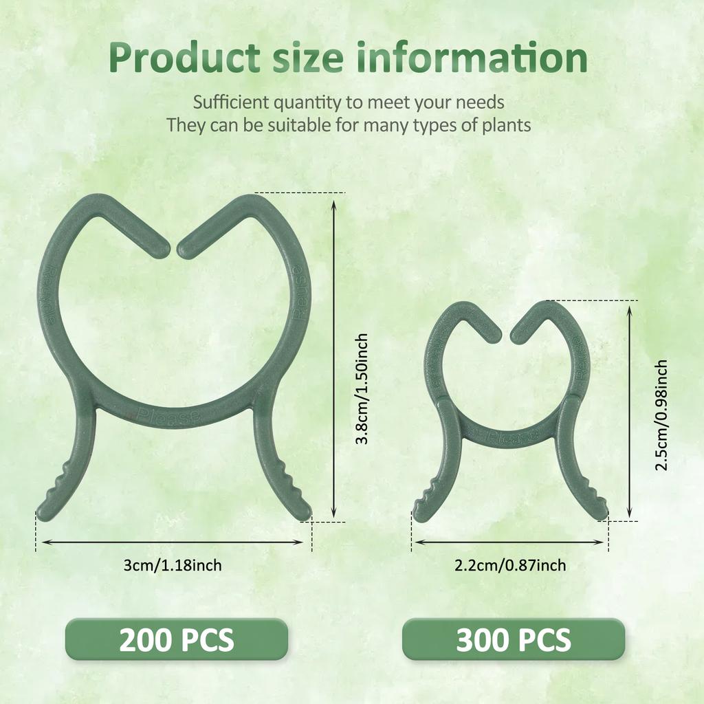 500 Pcs Plants Clip Plastic Garden Clamp Reusable Plant Climbing Wall Fixture Clips Rattan Vine Fixer Gardening Accessories