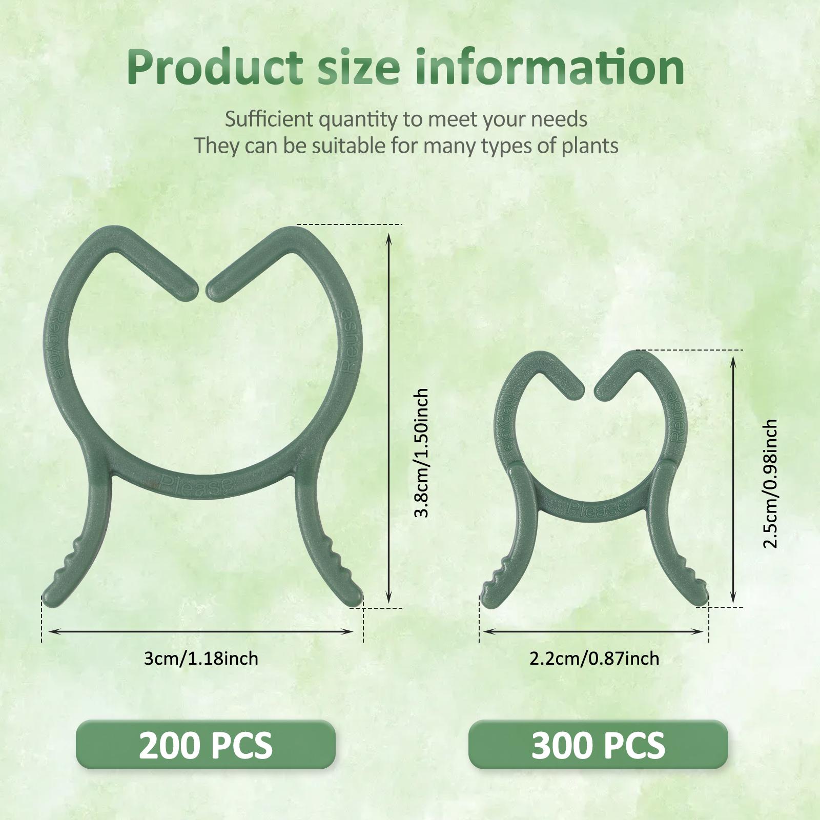 

500 шт. Зажим для растений Пластиковый садовый зажим Многоразовый Фиксатор для вьющихся растений на стене Зажимы Фиксатор для ротанговой лозы Садовые аксессуары