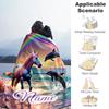 Unicorns Dolphins Customize Text Blanket Lightweight Personalized Blanket Soft Warm Cozy Throw For Seaside Bedding Picnics Living Room
