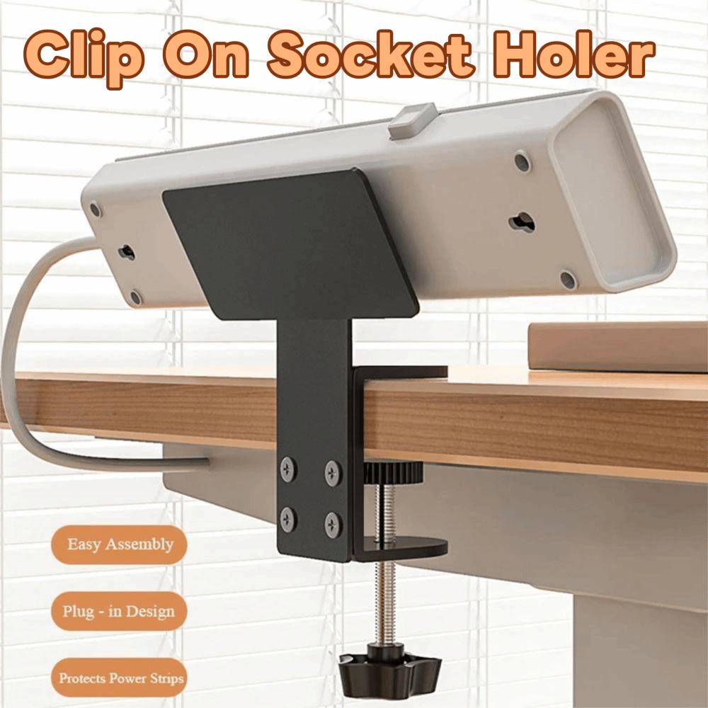 Adjustable Clamp Cable Management Tray Clamp On Outlet Fixing Rack Home