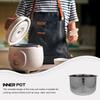 Rice Cooker Aluminum Inner Pot Electric Liner Cookware Multi-use with Cover Silver Stainless Steel Kitchenware Cooking