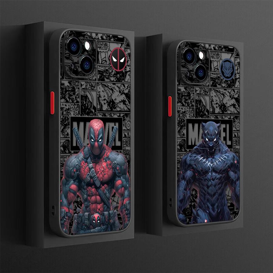 Case for iPhone 17 Pro Max XS XR 7 8 SE Air 13 Mini 15 14 11 12 16 Plus 17e Back Phone Cover Marvel Deadpool Sipiderman