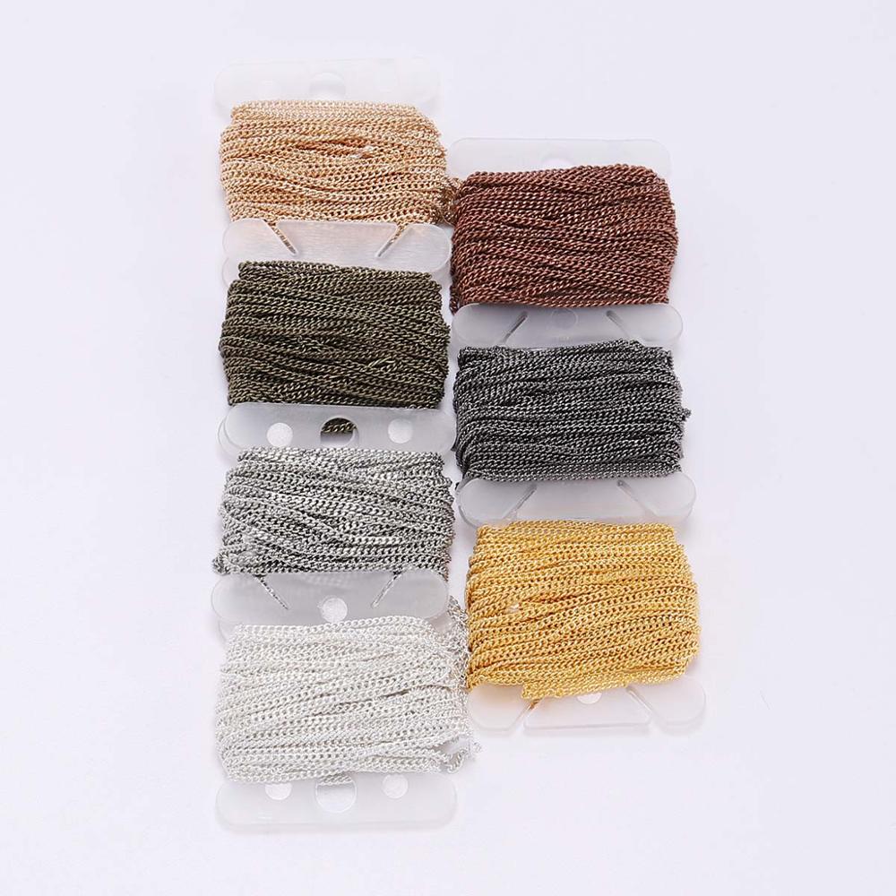 5 m/lot Gold/Bronze Plated Necklace Chains For Jewelry Making Findings Materials Handmade DIY Necklace Chain Supplies