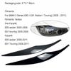 ABS Headlight Eyebrows Gloss Black Headlamp Hood Stickers for BMW 3 Series E90 E91 2005-2012