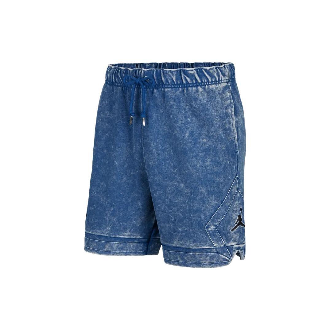 Men s Air Jordan Solid Color Washed Drawstring Knit Shorts France Blue DR3093-493 XS