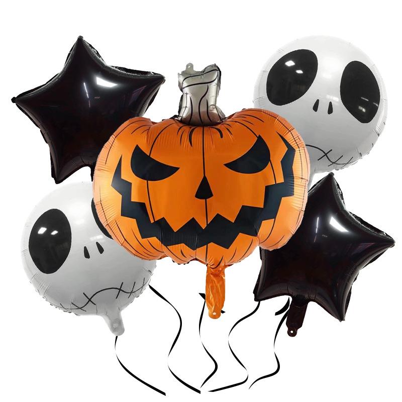 Halloween Themed Party Balloon Set Ghost Pumpkin Skull Bar Outdoor Scene Decoration Supplies