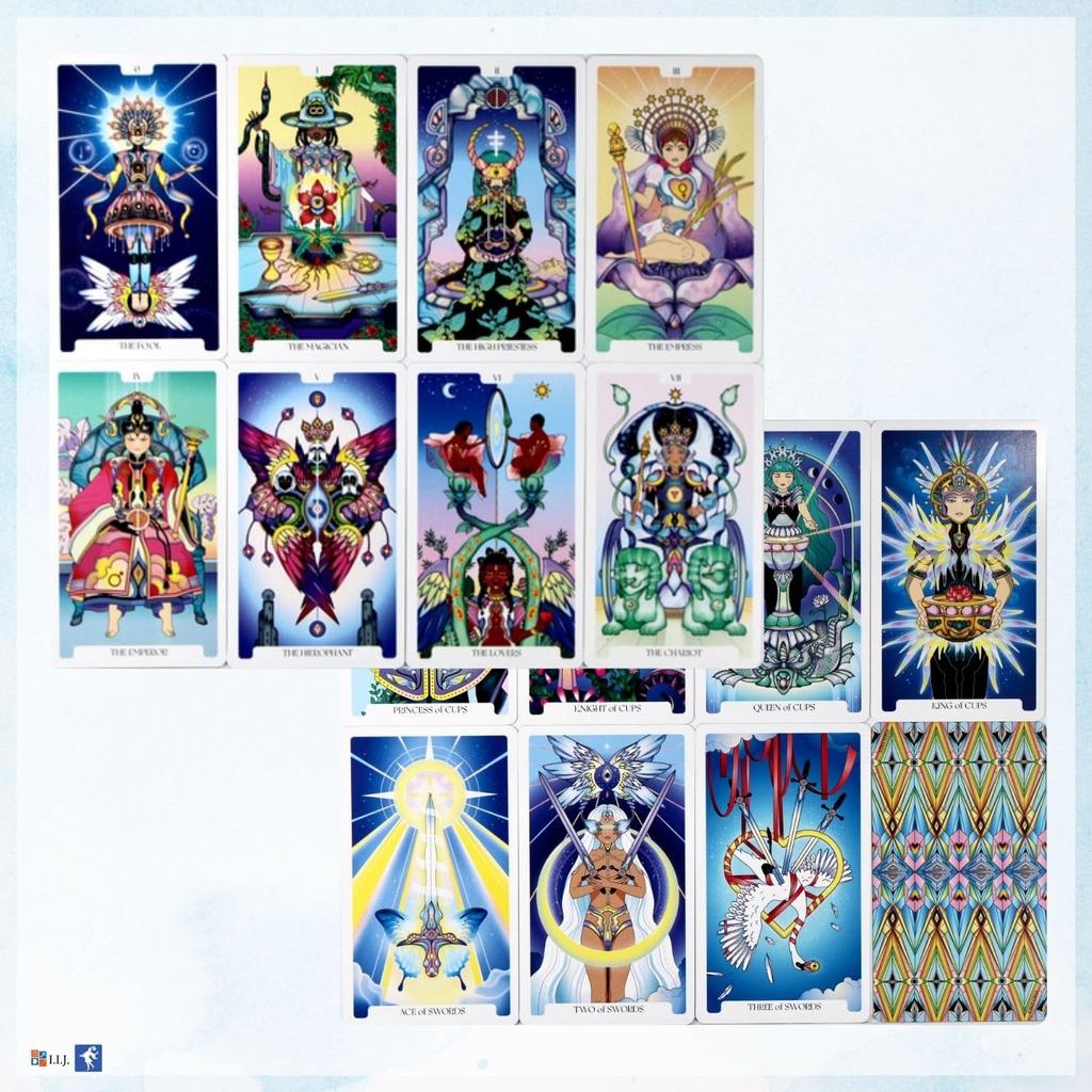 Stellar Vault Art Deco 78 Tarot with Japanese Authentic Product I.I.J Tarot, Sci-Fi Style, Cards, Reading, Instructions,