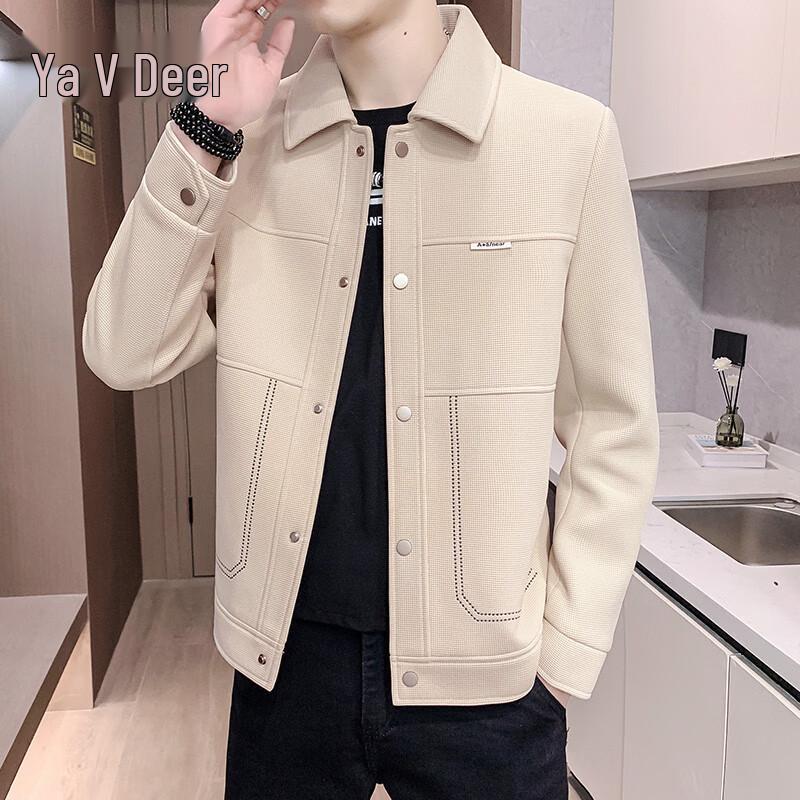 Yalu Men s Fashion Casual Lapel Jacket 2XL