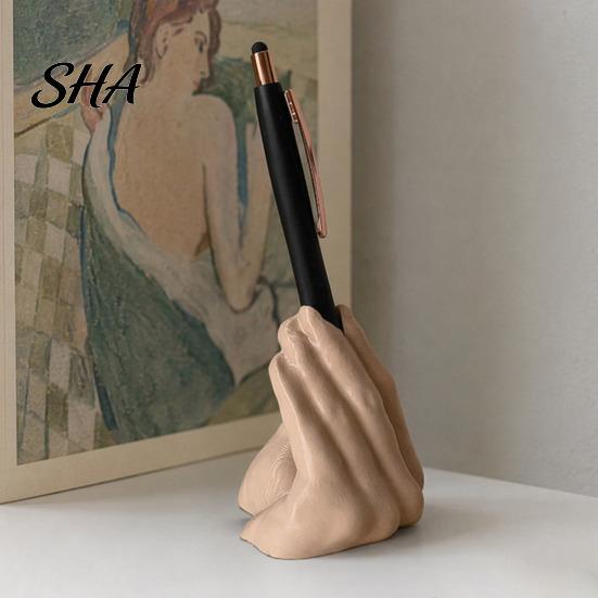 Porte-stylo Créatif Geste de la Main Drôle pour Bureau, Support à Crayons Original Imprimé en 3D, Organiseur de Bureau Accessoires de Bureau Bord Lisse