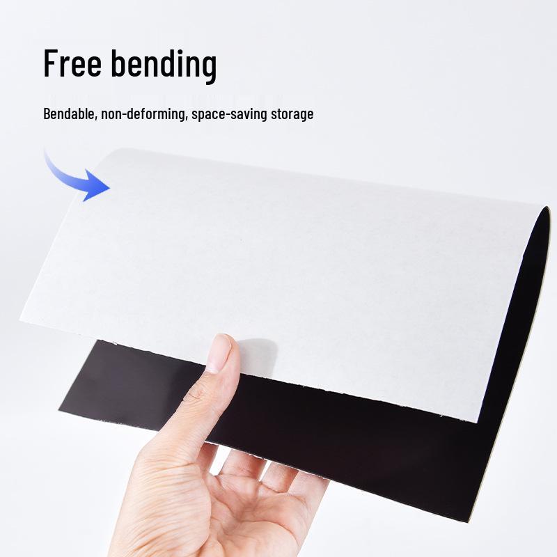 

A4 Magnetic Refrigerator Sticker with Adhesive Backing - DIY Soft Rubber Sheet 100x150mm, 0.5mm thick (with adhesive)