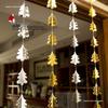 Christmas Hanging Paper Flower Curtain for Windows and Doors