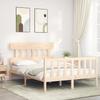 VidaXL Bed Frame with Headboard 120x200 Cm Solid Wood 3193331