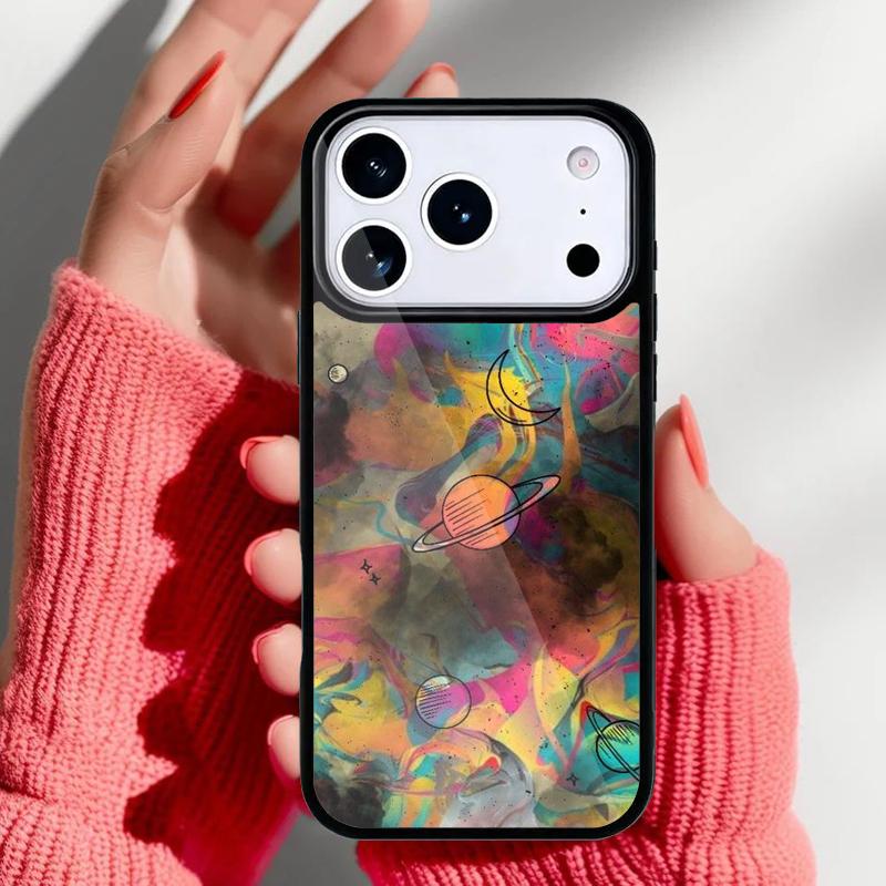 

Aesthetic Planet Phone Case for iPhone 17 16 15 14 13 Pro Max Back Cover for 12 11 Pro Coque iPhone 16 Plus