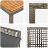 Garden Dining Set 9 pcs Grey Poly Rattan